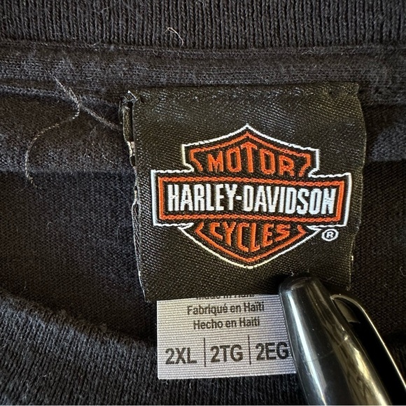 Harley Davidson Las Vegas Nevada Short Sleeve Black Tee Shirt 2XL - Picture 4 of 6